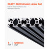 VEVOR 5PCS 47.2 in (1200mm) T Slot 2040 Aluminum Extrusion Profile, European Standard Anodized Linear Rail, High-Strength Extruded Aluminum Rail for 3D Printer, CNC Machine DIY, Laser Engraving, Black