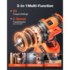 VEVOR Hammer Drill 20V 1/2 in 24000 IPM Brushless Cordless Impact Drill Kit, for Drilling Wood Metal Screw Driving, 4000 mAh Lithium-Ion Battery Pack and Charger, with All-Metal Chuck, Compact Design