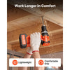 VEVOR Hammer Drill 20V 1/2 in 24000 IPM Brushless Cordless Impact Drill Kit, for Drilling Wood Metal Screw Driving, 4000 mAh Lithium-Ion Battery Pack and Charger, with All-Metal Chuck, Compact Design