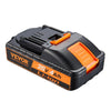 VEVOR 20V 4.0Ah Lithium-Ion Battery - High-Capacity Replacement Battery Pack for Power Tools Batteries, Compatible with 20V Cordless Power Tools