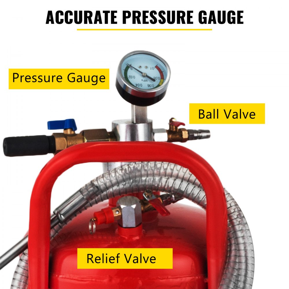 VEVOR 5 Gallon Portable Air Pneumatic Waste Oil Garage Extractor Drain Tank