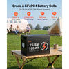 VEVOR 24V 100Ah LiFePO4 Lithium Battery 4000+ Cycles Built-in 100A BMS, Lithium Battery with Low Temperature Protection, Supports 8P2S Connection, 2560Wh Energy, for RV, Trolling Motor, Marine, Solar