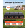 VEVOR 24V 100Ah LiFePO4 Lithium Battery 4000+ Cycles Built-in 100A BMS, Lithium Battery with Low Temperature Protection, Supports 8P2S Connection, 2560Wh Energy, for RV, Trolling Motor, Marine, Solar