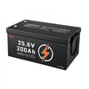 VEVOR 24V 200Ah LiFePO4 Lithium Battery 4000+ Cycles Built-in 200A BMS, Lithium Battery with Low Temperature Protection, Supports 8P2S Connection, 5120Wh Energy, for RV, Trolling Motor, Marine, Solar