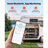 VEVOR 24V 100Ah LiFePO4 Lithium Battery 4000+ Cycles 100A BMS with Bluetooth, 2560Wh Lithium Battery with Low Temperature Protection, Supports 8P2S Connection, for RV, Trolling Motor, Marine, Solar
