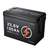 VEVOR 24V 100Ah LiFePO4 Lithium Battery 4000+ Cycles 100A BMS with Bluetooth, 2560Wh Lithium Battery with Low Temperature Protection, Supports 8P2S Connection, for RV, Trolling Motor, Marine, Solar