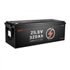 VEVOR 24V 320Ah LiFePO4 Lithium Battery 4000+ Cycles 200A BMS with Bluetooth, 8192Wh Lithium Battery with Low Temperature Protection, Supports 8P2S Connection, for RV, Trolling Motor, Marine, Solar