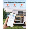 VEVOR 24V 50Ah LiFePO4 Lithium Battery 4000+ Cycles 50A BMS with Bluetooth, 1280Wh Lithium Battery with Low Temperature Protection, Supports 8P2S Connection, for RV, Trolling Motor, Marine, Solar