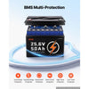 VEVOR 24V 50Ah LiFePO4 Lithium Battery 4000+ Cycles 50A BMS with Bluetooth, 1280Wh Lithium Battery with Low Temperature Protection, Supports 8P2S Connection, for RV, Trolling Motor, Marine, Solar
