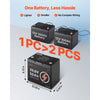 VEVOR 24V 50Ah LiFePO4 Lithium Battery, Bluetooth, Deep Cycle Lithium Rechargeable Battery, Built-in 30A BMS, Low Temp Protection, 4000+ Cycles, Max. 1280Wh, for RV, Camper, Trolling Motors, Marine