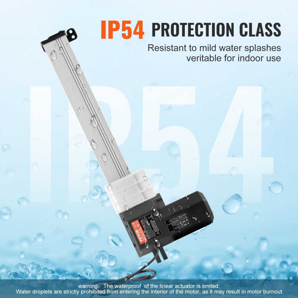 VEVOR Linear Actuator Kit, 13 Inch High Speed 0.55"/s Linear Motion Actuator 24V, 220lbs/1000N Linear Actuator for TV/Table/Sofa Lifting, IP44 Protection - Adapter Power Supply Included