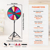 VEVOR 24 inch Spinning Prize Wheel, 14 Slots Spinning Wheel with Height Adjustable Stand, Roulette Wheel with a Dry Erase, and a Storage Bag, Win Fortune Spin Games in Party Pub Trade Show Carnival