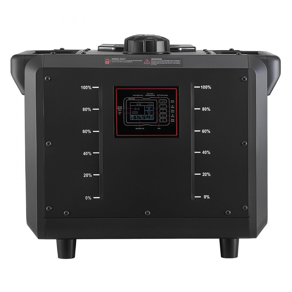 VEVOR Diesel Heater DC 12-24V 1.98 Gal / 7.5 L Fuel Tank Aluminum Element, For Outdoor Camping, Fast Heating at Max 18045 ft, with Bluetooth App Control, Remote Control, and LCD Panel, CO Alarm
