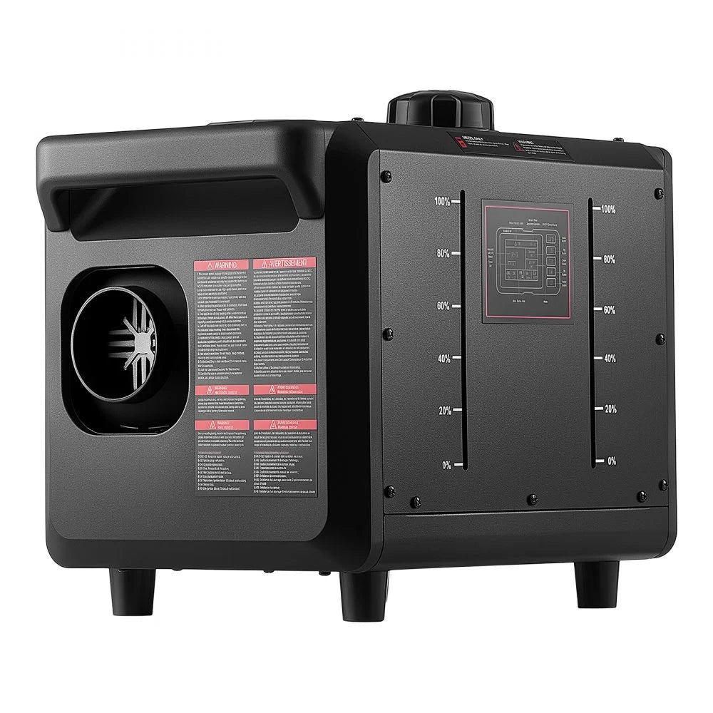 VEVOR Diesel Heater DC 12-24V 1.98 Gal / 7.5 L Fuel Tank Aluminum Element, For Outdoor Camping, Fast Heating at Max 18045 ft, with Bluetooth App Control, Remote Control, and LCD Panel, CO Alarm