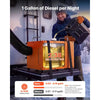 VEVOR Diesel Heater DC 12-24V 2.38 Gal / 9 L Fuel Tank Diesel Air Heater, For Outdoor Camping, Aluminum Element Fast Heating, with Bluetooth App Control, Remote Control, and LCD Panel, CO Alarm