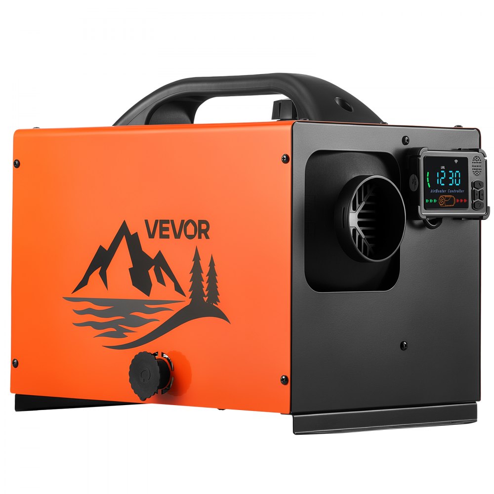 VEVOR Diesel Heater DC 12-24V 1.59 Gal / 6 L Fuel Tank Aluminum Element, For Outdoor Camping, Fast Heating, Diesel Air Heater with Bluetooth App Control, Remote Control and LCD Panel, Max 18045 ft