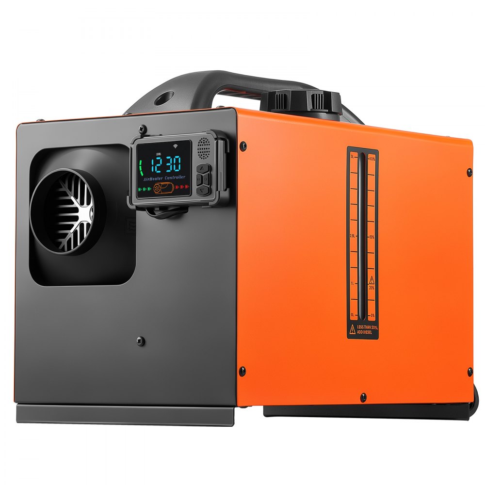 VEVOR Diesel Heater DC 12-24V 1.59 Gal / 6 L Fuel Tank Aluminum Element, For Outdoor Camping, Fast Heating, Diesel Air Heater with Bluetooth App Control, Remote Control and LCD Panel, Max 18045 ft
