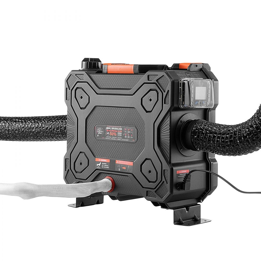 VEVOR Diesel Heater Dual-Motor 1.6 Gal / 6 L Fuel Tank Diesel Air Heater, For Various Vehicles and Camping Tents, Fast Heating, with Remote Control and LCD Panel, Max 16404 ft, Low Noise Operation
