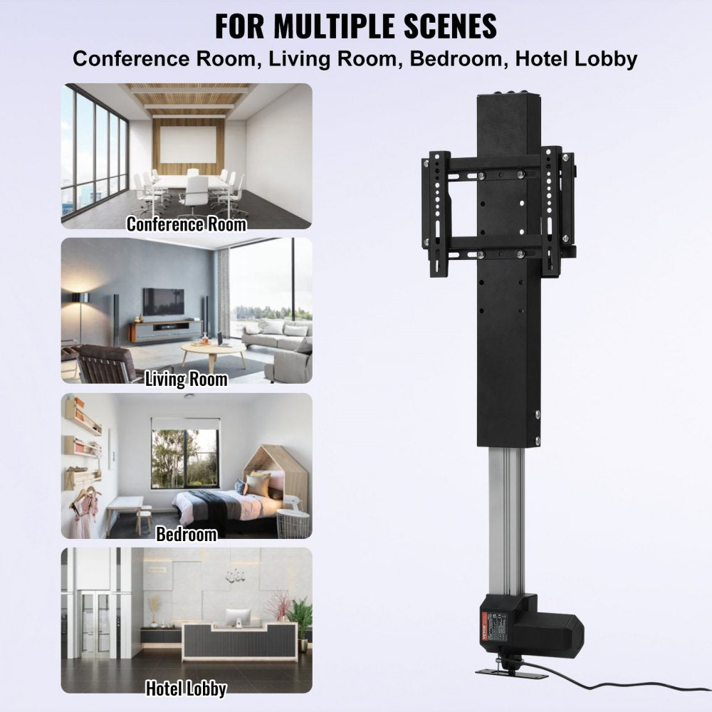 VEVOR Automated TV Elevator, 20" Stroke for 28-32" TVs. Remote-Controlled, Adjustable Height 30-50", Supports up to 132 lbs