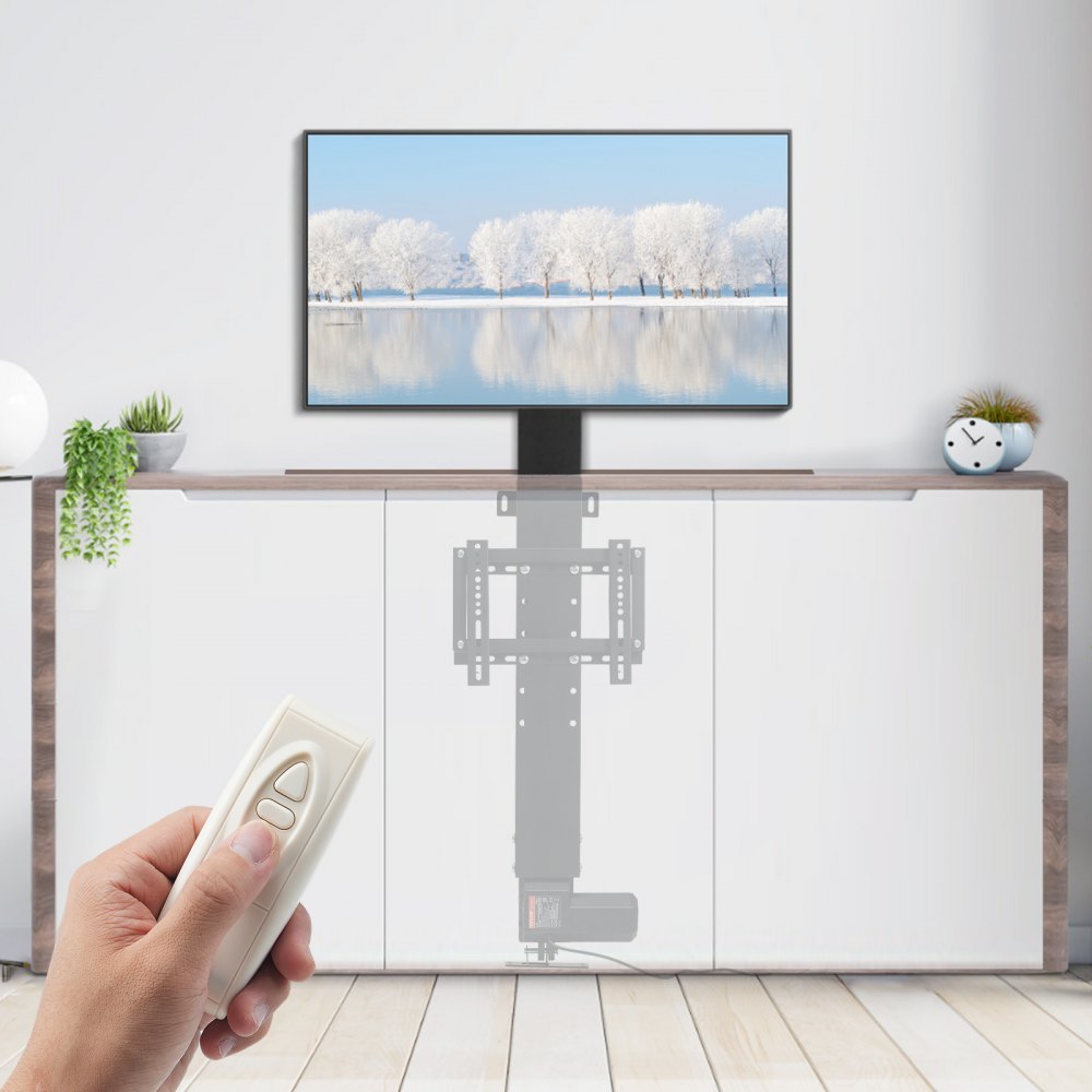 VEVOR Automated TV Elevator, 20" Stroke for 28-32" TVs. Remote-Controlled, Adjustable Height 30-50", Supports up to 132 lbs