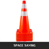 VEVOR 6Pack Traffic Cones, 28\"Safety Cones, PVC Orange Traffic Safety Cone with Reflective Collar, for Road Parking Training Cones