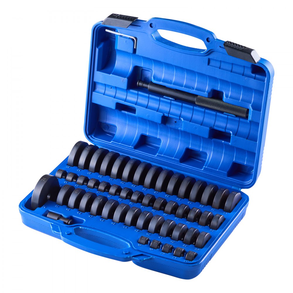 VEVOR Bearing Press Kit, 52+14 Pcs, 2 in 1 Bushing Driver Tool & Bearing Press Kit, Race and Seal Driver Set with 49 Bushings, Separators and Jaws, Heavy Duty Removal Installation Tool Set with Case
