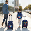 VEVOR Kids Luggage Set, 2 Piece, 18 Inch Hardside Rolling Wheels Suitcase with Hard-Shell Backpack, Dinosaur Kids Carry on Luggage Set, Holiday Birthday Gift for Girls & Boys, Airline Approved