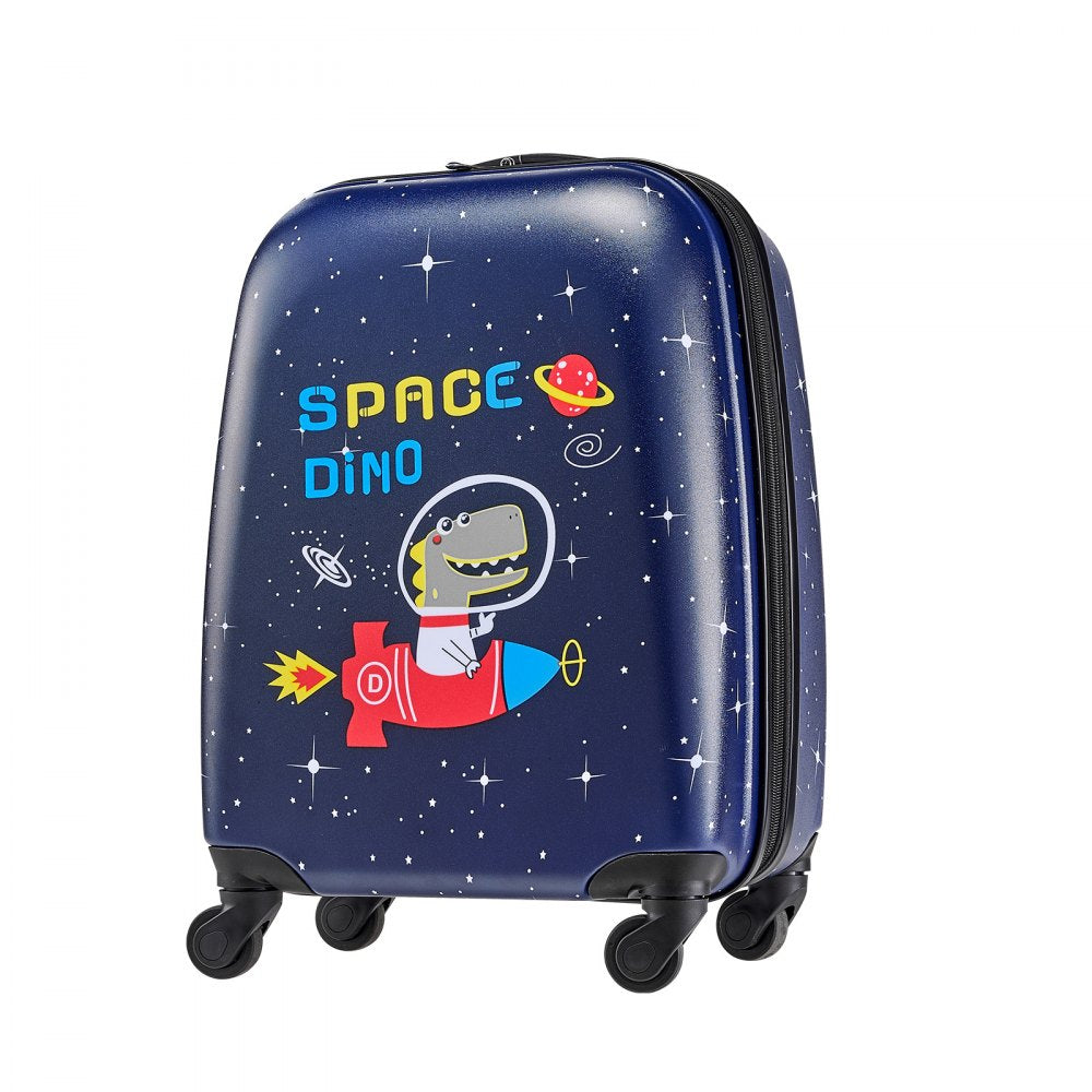 VEVOR Kids Luggage Set, 2 Piece, 18 Inch Hardside Rolling Wheels Suitcase with Hard-Shell Backpack, Dinosaur Kids Carry on Luggage Set, Holiday Birthday Gift for Girls & Boys, Airline Approved