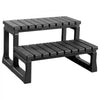 VEVOR Hot Tub Steps, 2-Step Spa Outdoor Stairs, Heavy Duty 23.6 inch Wide PP Above-Ground/Inflatable Pool Ladder with 320 lbs Weight Capacity, Multi-Use for Porch, Patio, Deck, Campers, Black