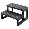 VEVOR Hot Tub Steps, 2-Step Spa Outdoor Stairs, Heavy Duty 23.6 inch Wide PP Above-Ground/Inflatable Pool Ladder with 320 lbs Weight Capacity, Multi-Use for Porch, Patio, Deck, Campers, Black
