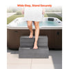 VEVOR Hot Tub Steps, 2-Step Spa Outdoor Stairs, Heavy Duty 25 inch Wide HIPS Above-Ground/Inflatable Pool Ladder with 600 lbs Weight Capacity, Multi-Use for Porch, Patio, Deck, Campers, Graphite Gray