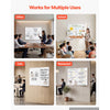VEVOR Glass Dry Erase Board 2 Pack 35.4 x 23.6 in White Magnetic Whiteboard, Wall-Mounted, Frameless, Thick Tempered Glass, with Markers, Magnets and Eraser, for Office, School Classroom, Home Study