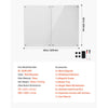 VEVOR Glass Dry Erase Board 2 Pack 35.4 x 23.6 in White Magnetic Whiteboard, Wall-Mounted, Frameless, Thick Tempered Glass, with Markers, Magnets and Eraser, for Office, School Classroom, Home Study