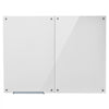 VEVOR Glass Dry Erase Board 2 Pack 35.4 x 23.6 in White Magnetic Whiteboard, Wall-Mounted, Frameless, Thick Tempered Glass, with Markers, Magnets and Eraser, for Office, School Classroom, Home Study