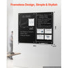 VEVOR Glass Dry Erase Board 2 Pack 35.4 x 23.6 in Black Magnetic Whiteboard, Wall-Mounted, Frameless, Thick Tempered Glass, with Markers, Magnets and Eraser, for Office, School Classroom, Home Study