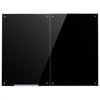 VEVOR Glass Dry Erase Board 2 Pack 35.4 x 23.6 in Black Magnetic Whiteboard, Wall-Mounted, Frameless, Thick Tempered Glass, with Markers, Magnets and Eraser, for Office, School Classroom, Home Study