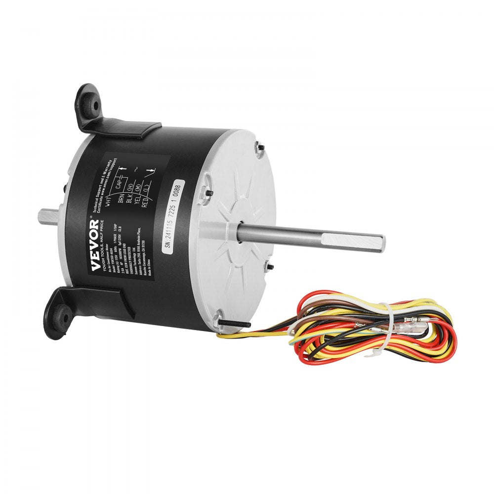 VEVOR 3108706.916 RV AC Fan Motor Compatible with Dometic Brisk Air I Model - Single Phase, 1/5HP AC115V 2.6A 1650 RPM (3 Speeds)