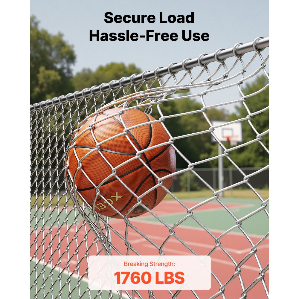 VEVOR 1/8 Inch Wire Rope, 500 ft Length, 316 Stainless Steel Wire Cable with Cutter, 1760 lbs Breaking Strength, 1 x 19 Strands Construction, Steel Cable for Deck Railing System, Garden Trellis
