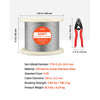VEVOR 1/8 Inch Wire Rope, 500 ft Length, 316 Stainless Steel Wire Cable with Cutter, 1760 lbs Breaking Strength, 1 x 19 Strands Construction, Steel Cable for Deck Railing System, Garden Trellis