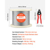 VEVOR 1/8 Inch Wire Rope, 1000 ft Length, 316 Stainless Steel Wire Cable with Cutter, 1760 lbs Breaking Strength, 1 x 19 Strands Construction, Steel Cable for Deck Railing System, Garden Trellis