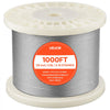 VEVOR 1/8 Inch Wire Rope, 1000 ft Length, 316 Stainless Steel Wire Cable with Cutter, 1760 lbs Breaking Strength, 1 x 19 Strands Construction, Steel Cable for Deck Railing System, Garden Trellis