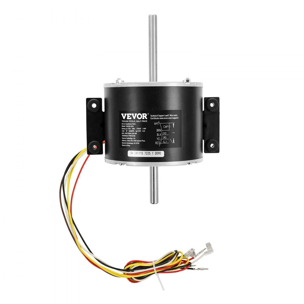 VEVOR 3315332.005 RV AC Fan Motor Replacement Genteq F48AF70A61, Dometic Brisk Air II Fan Motor, Compatible with Dometic Brisk Air II B57915 B59516 B59146 B59186 - 1/4HP AC115V 3A 1650RPM (3 Speeds)