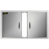 VEVOR BBQ Access Door 36W x 21H Inch, Double BBQ Door Stainless Steel, Outdoor Kitchen Doors for BBQ Island, Grill Station, Outside Cabinet