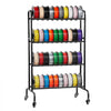 VEVOR 3D Printer Filament Storage Rack, 4 Tier Heavy Duty Storage Shelf, Rolling Filament Spool Holders Racks with Wheels, Filaments Organzied for 3D Printing Station, Office, Workshop (Shelf Only)