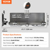 VEVOR universal 3-point skid steer plate dimensions and product specifications graphic
