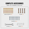 VEVOR Handrails for Outdoor Steps, Fit 1 or 3 Steps Outdoor Stair Railing, White Wrought Iron Handrail, Flexible Front Porch Hand Rail, Transitional Handrails for Concrete Steps or Wooden Stairs