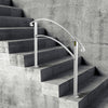 VEVOR Handrails for Outdoor Steps, Fit 1 or 3 Steps Outdoor Stair Railing, White Wrought Iron Handrail, Flexible Front Porch Hand Rail, Transitional Handrails for Concrete Steps or Wooden Stairs
