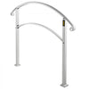 VEVOR Handrails for Outdoor Steps, Fit 1 or 3 Steps Outdoor Stair Railing, White Wrought Iron Handrail, Flexible Front Porch Hand Rail, Transitional Handrails for Concrete Steps or Wooden Stairs