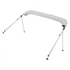 VEVOR 3 Bow Boat Bimini Tops, 600D Polyester Canopy with Aluminum Alloy Frame, Waterproof & Sun Shade Boat Awning Canopy with Storage Bag, 2 Support Poles, 4 Straps, 6'Lx(61"-66")Wx46"H, Light Grey