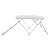 VEVOR 3 Bow Boat Bimini Tops, 600D Polyester Canopy with Aluminum Alloy Frame, Waterproof & Sun Shade Boat Awning Canopy with Storage Bag, 2 Support Poles, 4 Straps, 72"Lx(85"-90")Wx46"H, Light Grey